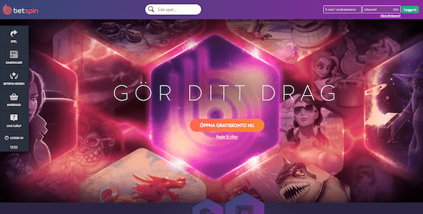 Betspin skärmdump