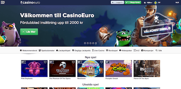 CasinoEuro skärmdump