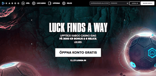 Kaboo Casino skärmdump