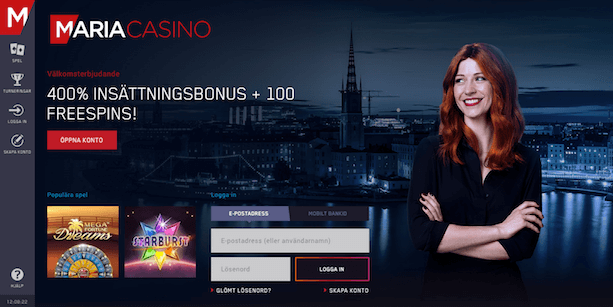 Maria Casino skärmdump