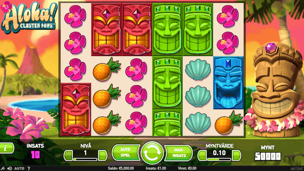Aloha! Cluster Pays slot skärmdump