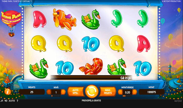 Theme Park: Tickets of Fortune slot skärmdump