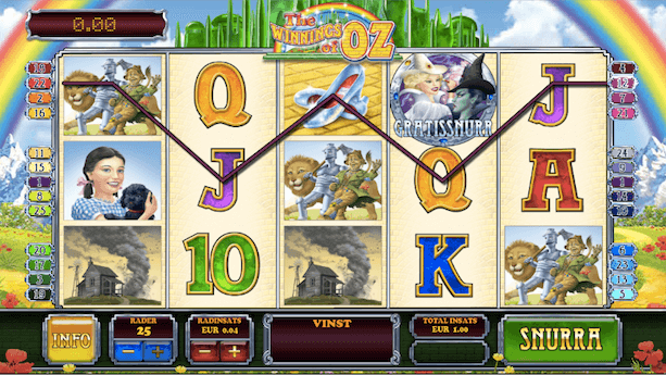 Winnings of OZ slot skärmdump